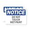 Signmission Do Not Touch Wet Paint, 10 in W x Rectangle, Vinyl Decal OS-2PACK-NS-D-710-L-11388 - alternate 1